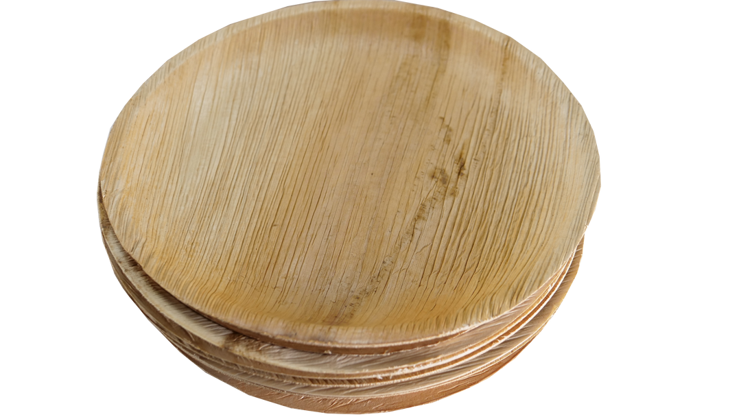 HARSHU 7 Inch Round Areca Palm Leaf Plates