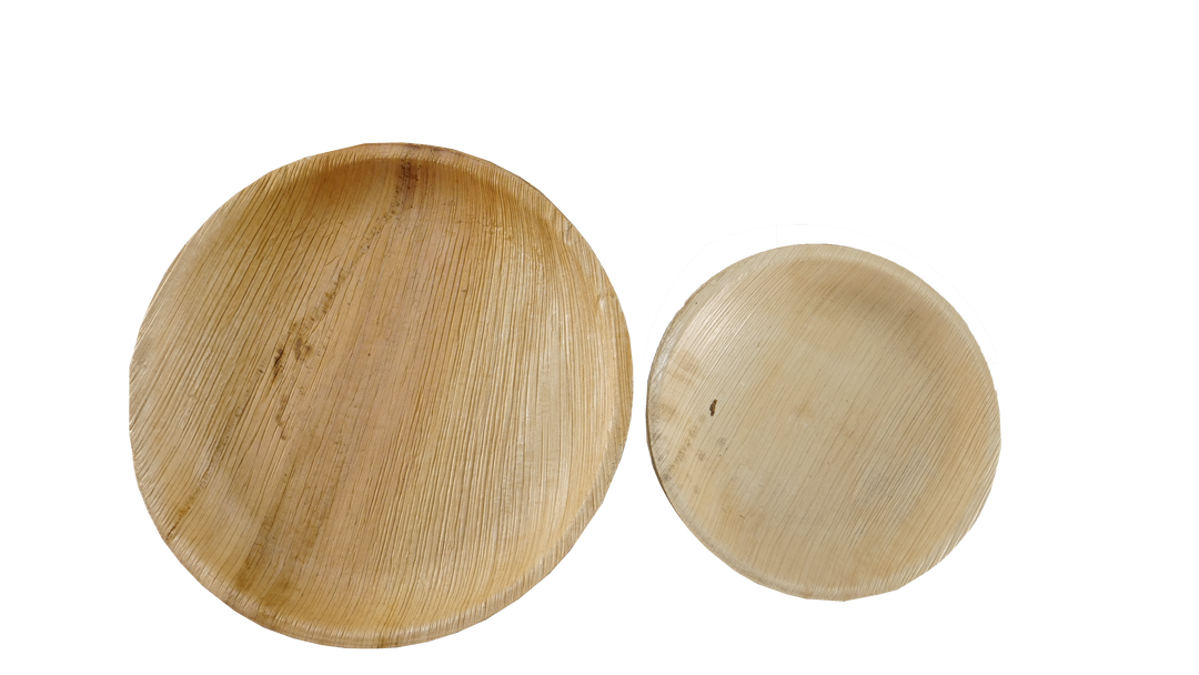 HARSHU 10 Inch Round Areca Palm Leaf Plates