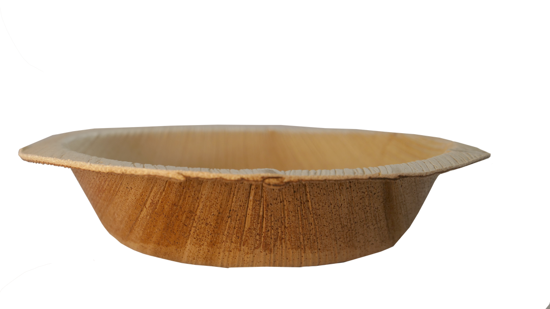 HARSHU 5 Inch Round Areca Bowls