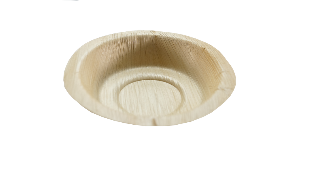 HARSHU 5 Inch Round Areca Bowls